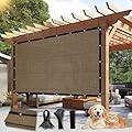 BELLE DURA 90% Outdoor Sun Shade Cloth, 10'×12' Pergola Shade Cover with Grommets, Privacy Screen Sunshades for Patio Garden Backyard Plant, Mocha