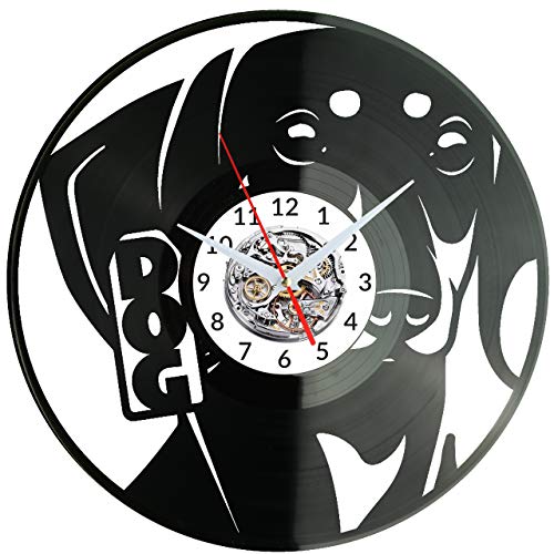 Horloge Murale Teckel en Vinyle Design Rétro Décoratif pour Salon - 4