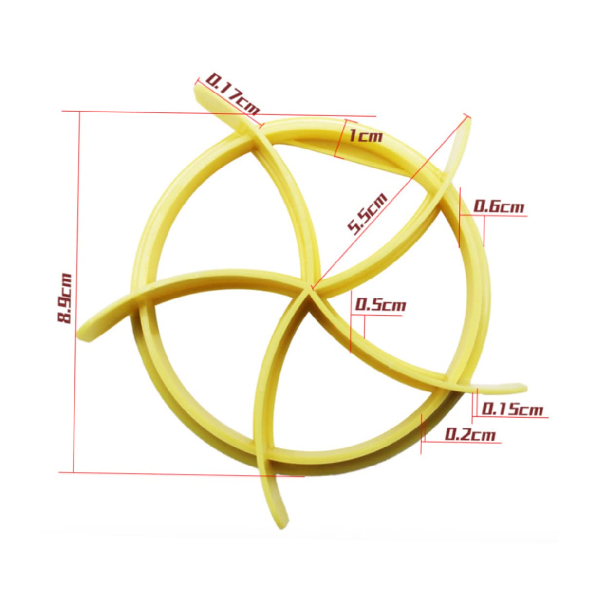 Ciieeo 4pcs Round Press Molds Plastic Pastry Cutter for Homemade Bread Rolls Non-sticky Baking Tools for Cookie and Sugarcraft
