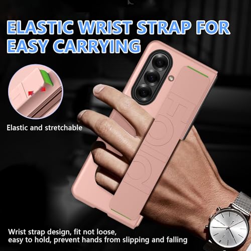 Coque antichoc Samsung Galaxy Z Fold 7 rose fine avec support rigide - 3