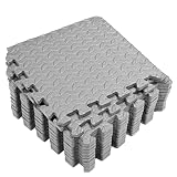 Faroby 12 Stück Whirlpool-Matte, 30, 5 x 30, 5 cm, Eva-Schaum, verdickt, wasserdicht, rutschfest, Poolboden, Grau