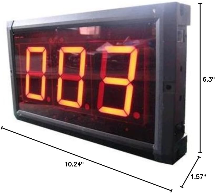 IR Remote Control Days Countdown Timer Max Count up to 999 Days Display 3-inch 3 Digital Led Countdown Counter Red Color