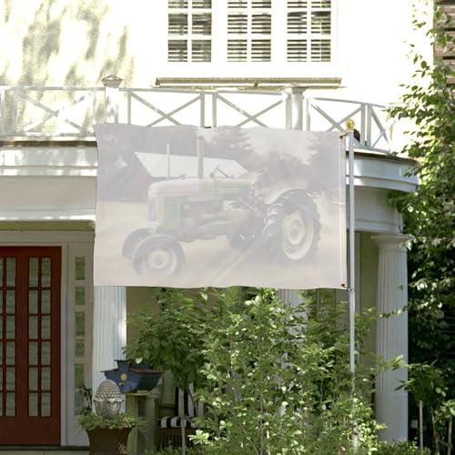 Drapeau de bienvenue tracteur vintage pour décorer votre cour - 4