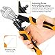 BOENFU Bolzenschneider Klein, 210 mm Cr-V Drahtschneider bis Ø 2.3 mm, Gummigriff Bolt Cutter mit Sicherheitsschloss für Kabel, Kette, Drahtgitter, 8 Zoll, Orange/Schwarz