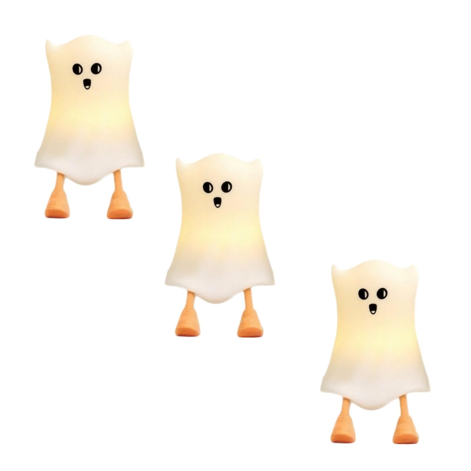 Générique Luce notturna fantasma Halloween – Lampada da notte calda e carina per camera da letto, decorazione ufficio divertente – 4 modalità regolabili, ricaricabile USB-C, autonomia 6H 3 articolo