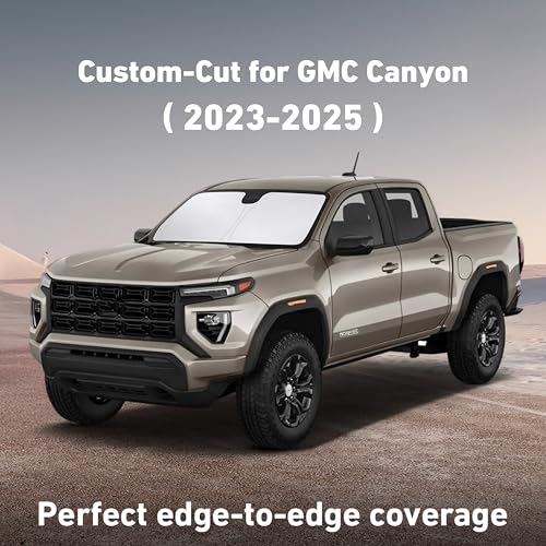 Image of EcoNour Windshield Sunshade Compatible for GMC Canyon 2023 2024 2025, Sun Visor for Front Windshield & Window Sun Shade Cover, UV Heat Blocker & Protector, Car Accessories