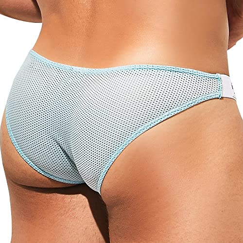 Mens Sexy Skimpy Bikini Low Rise Jockstrap See Through Pouch Thong G-String Fancy Brief Underwear2
