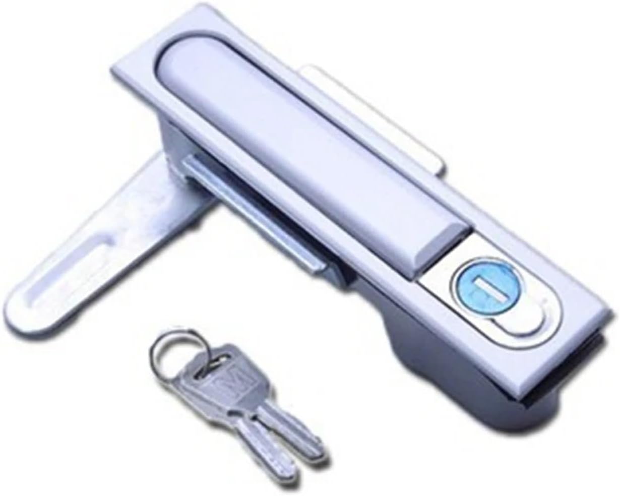 Zinc Alloy Locks Industrial Machine Tool Equipment Power Distribution Box Switch Mailbox Locks and Keys Furniture 1Pcs(A Set-Silver-Zinc)