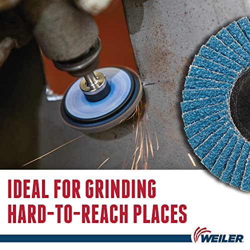 Image of Weiler 50962 3 inch Bobcat Mini Abrasive Flap Disc, Flat (TY27), Type R Mount, 40Z (Pack of 10)
