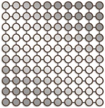 Uttermost, Antique Silver/Champagne 12793 Dinuba Mirror, 39.5" L x 39.5" W x 1.6" D