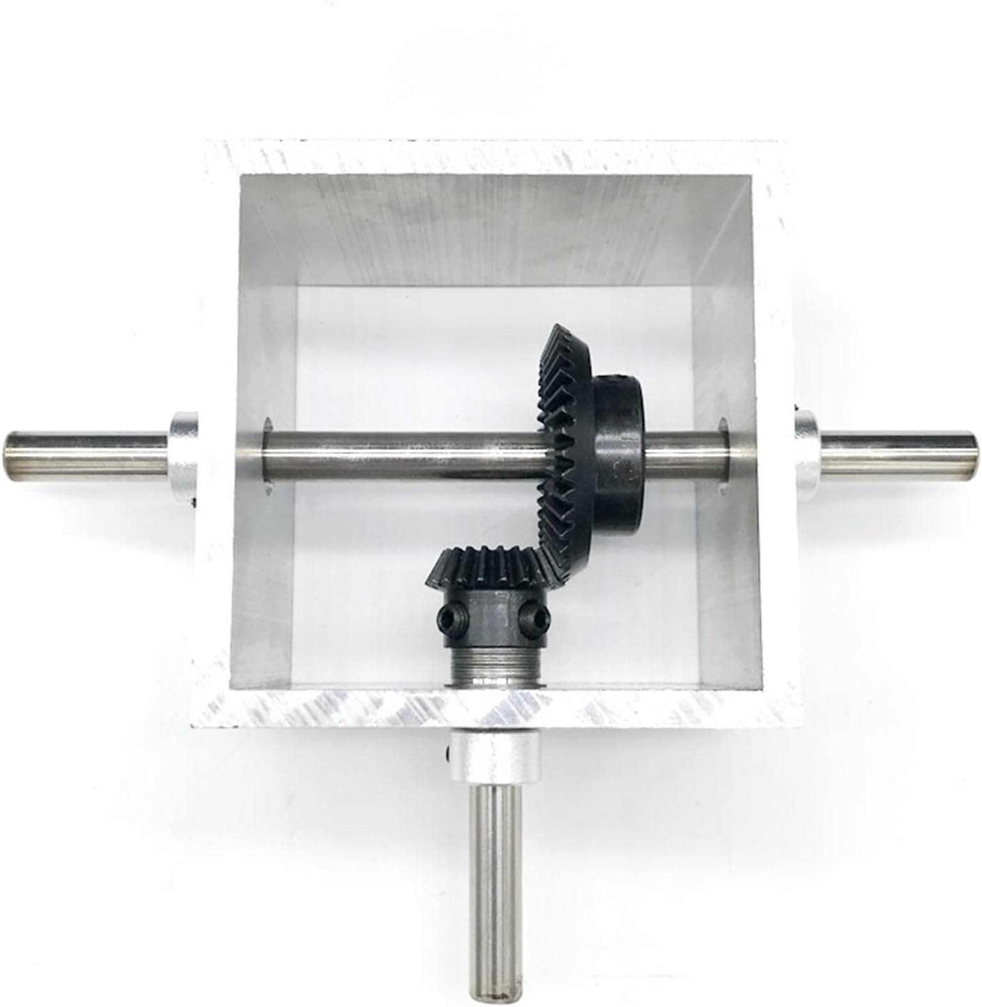 ELLANA Transmission Angle 1pcs Double Output Shaft 90 Degree Bevel Gear Reduce Gearbox 1:1 Transmission Mechanical Module 90 Degree Reversing Gear Box Driver Shaft (Color : Type 6(8mm Shaft))