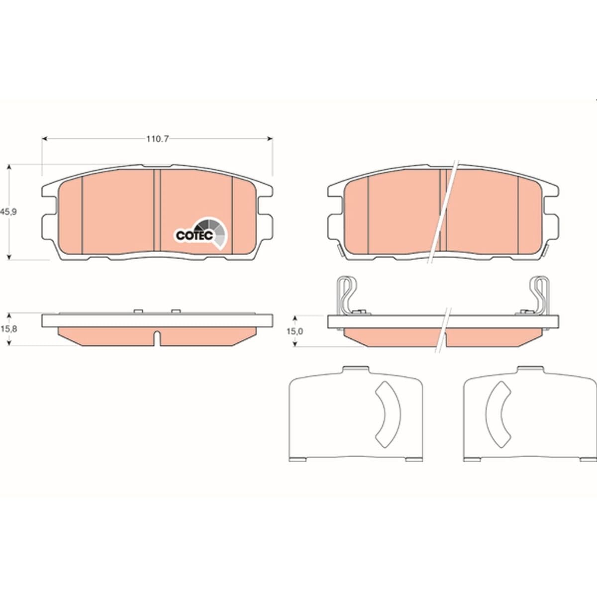 Gdb1716 TRW Serie pastiglie freno Opel Antara 2.2cdti 10