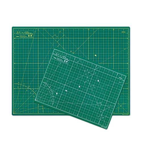 Elan Cutting Mat A2 Green, Self Healing Cutting Mat 24 X 18 Inch, 5-Ply Craft Mat, Craft Cutting Board, Art Mat, Imperial Sewing Mat, Quilting Mat, Hobby Mat, Quilting Supplies, Imperial Cutting Mat #TOP2