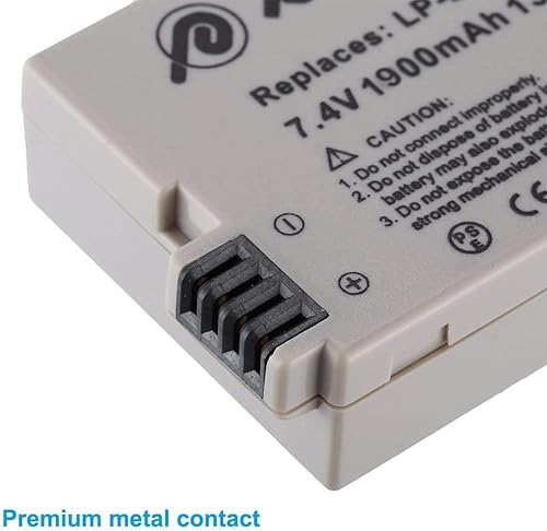 Miniatura 4 de Powerextra LP-E8 - Batería y cargador, paquete de 2 baterías de 1900 mAh LP E 8 para Canon EOS Rebel T3i T2i T4i T5i 600D 550D 650D 700D Kiss X5 X4