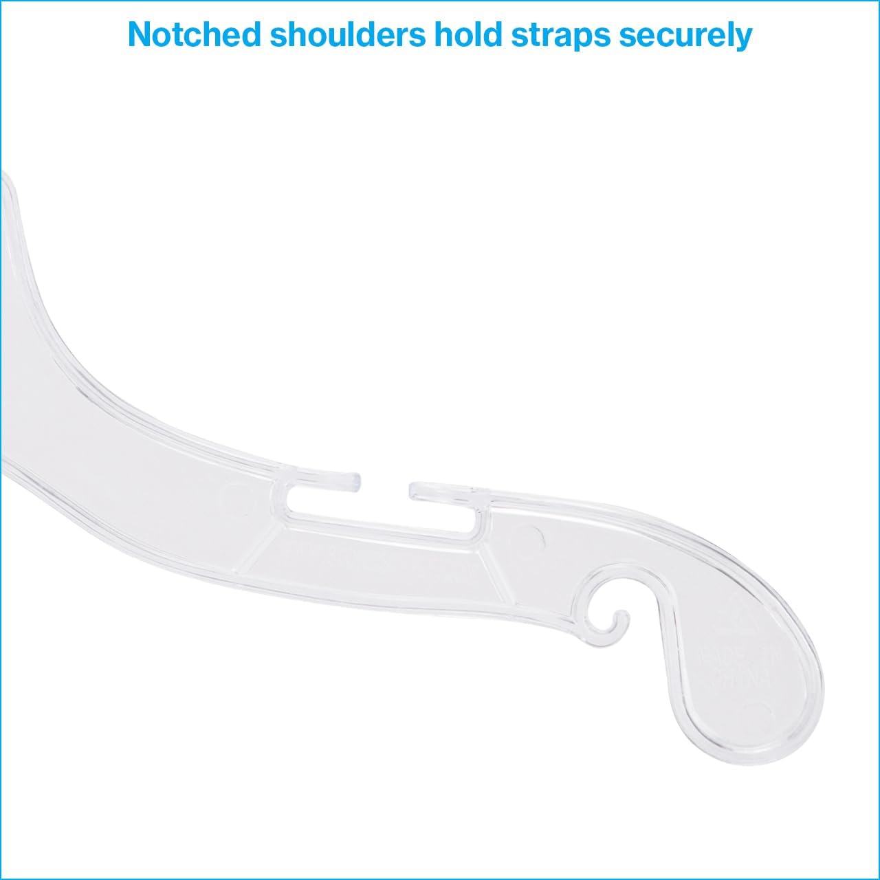 SSWBasics 10 Inch Clear Plastic Children's Dress Hangers - Case of 100 | Durable Retail Hangers with Swivel Hook for Kids' Clothing