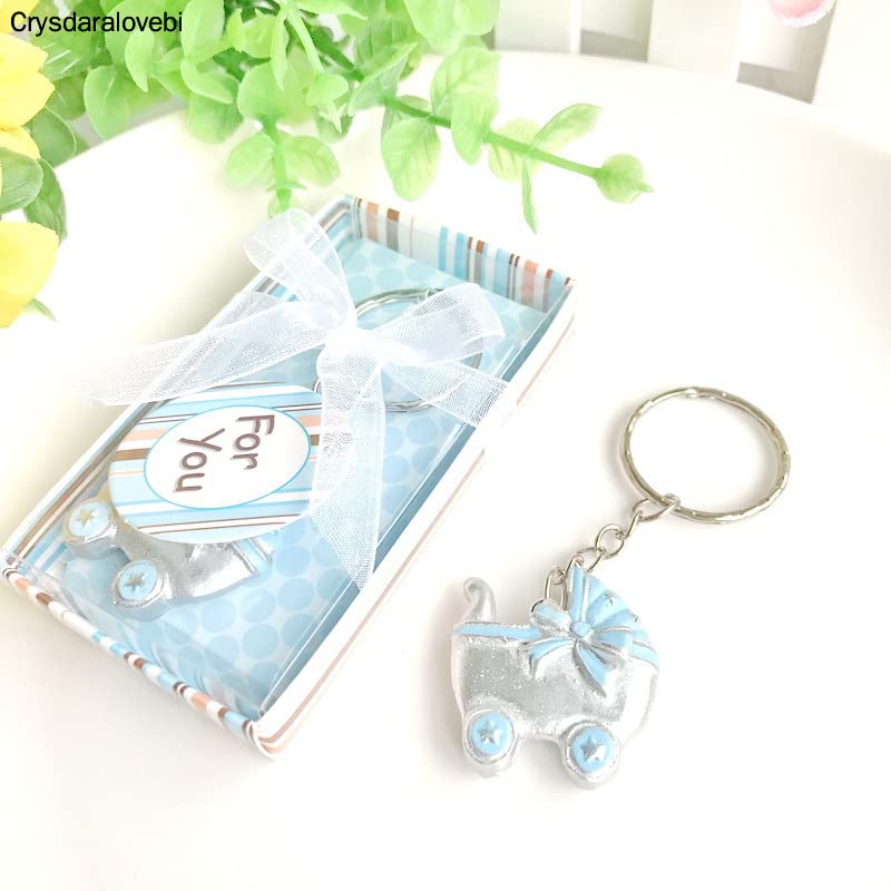 50 x Schlüsselanhänger für Baby-Kutschen, Baby-Kleidung, Gastgeschenke für Babyparty, Taufe, Party, Andenken, Geburtstag, Schlüsselanhänger (1)