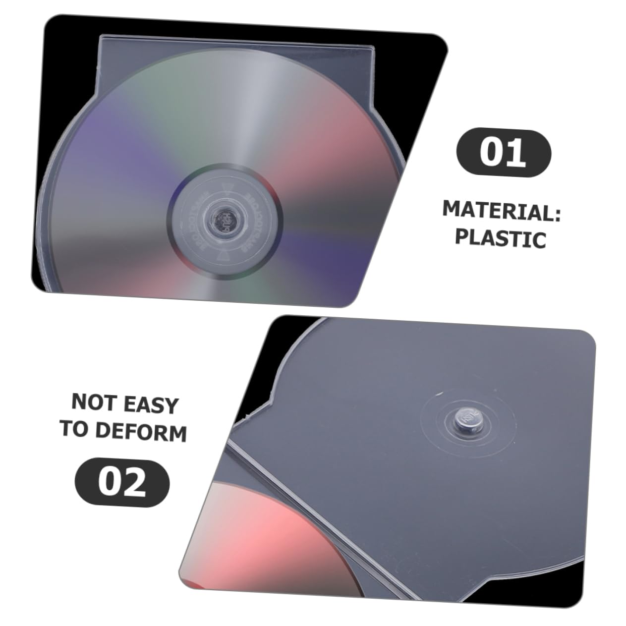 LIFKOME 50 Pezzi Custodie Porta Cd Trasparenti in Plastica Rigida Custodie Porta Dvd Singoli Antigraffio Leggere Per Viaggi Auto e Casa