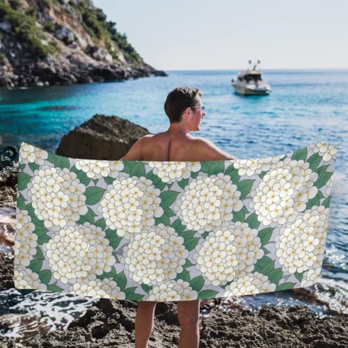 Toallas de baño portátiles de viaje Bovnobca con estampado floral, toalla de playa sobredimensionada, suave, súper absorbente y de secado rápido, multiuso, 31" x 71" miniatura 5