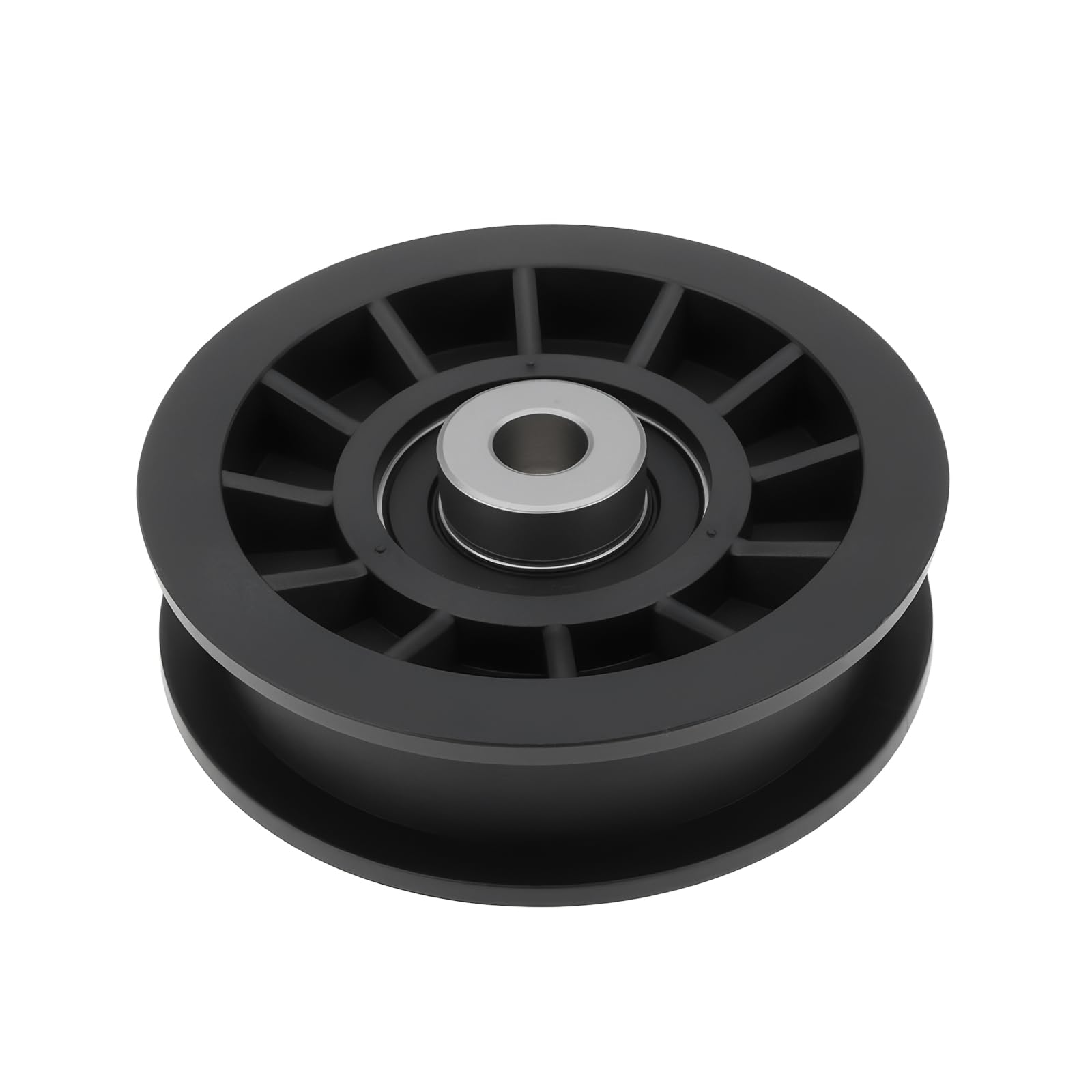 Yinettech Black Lawn Mower Flat Idler Pulley Am115459 Compatible With John Deere Lx Gx Z Series