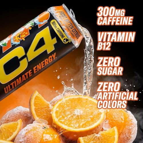 Image of C4 Ultimate Energy Drink, 300mg Caffeine, Zero Sugar, High-Performance Energy for Pre-Workout, Endurance, and Focus, Variety Pack, 16oz (Pack of 12)