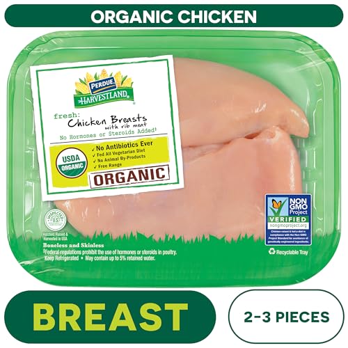 PERDUE HARVESTLAND Fresh Organic Boneless Skinless Chicken Breasts, Weight Varies