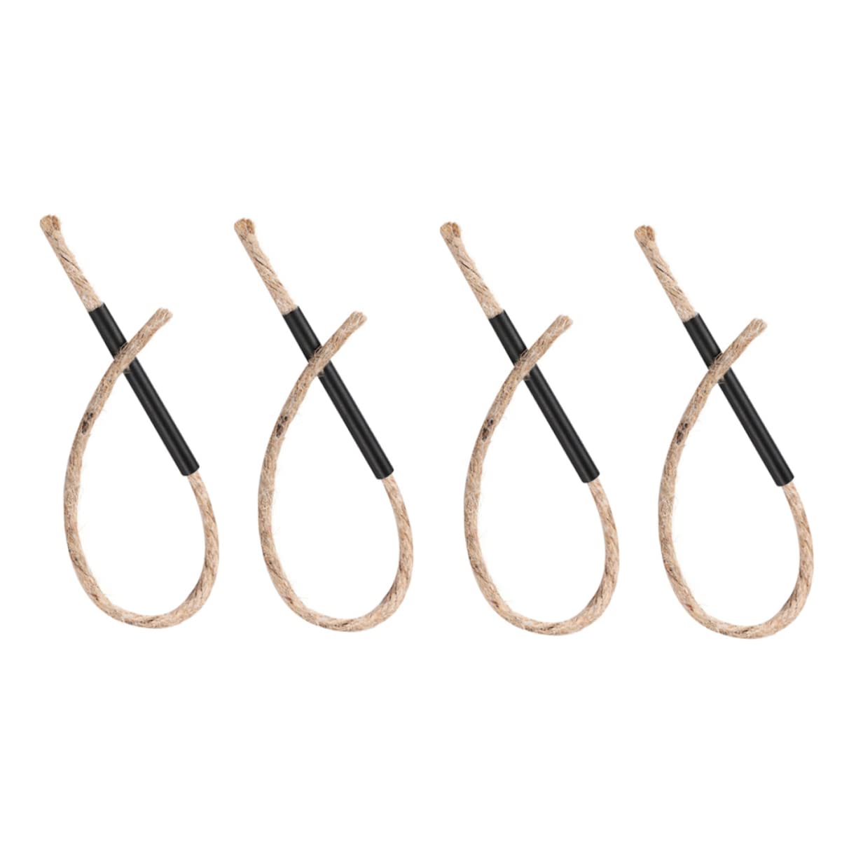 Toddmomy 4 Sets Camping Wick Cords Lightweight Survival Rope with Handle Wind Resistant Fire Starter for Outdoor Cooking and Camping Activities