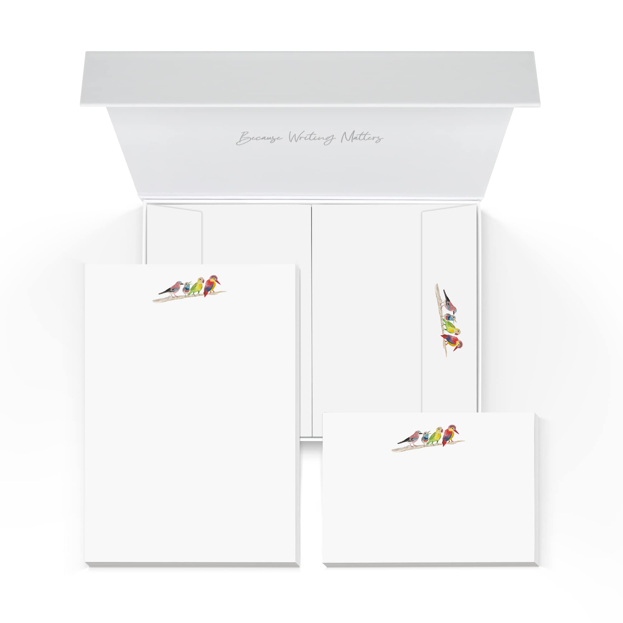Me Loovely Birds Letter Writing Paper Notecard and Envelopes Set Stationery Supplies for Writing Invitations Correspondence (20 Letters, 10 Cards & 30 Envelopes with Gift Box)