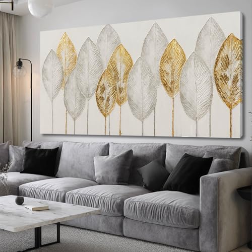 Kureful Minimalist Wall Pictures Leaves Wall Painting Modern Wall...