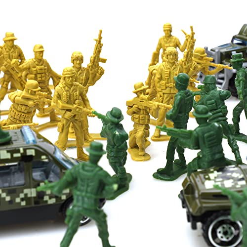 Toy Life Army Men, Toys Soldiers, Army Toys, Plastic Green Army Men Army Action Figures Military Toys, Die Cast Metal Military Vehicles Playset & Accessories With A Bag Toy Helicopter For Boys Girls #TOP7
