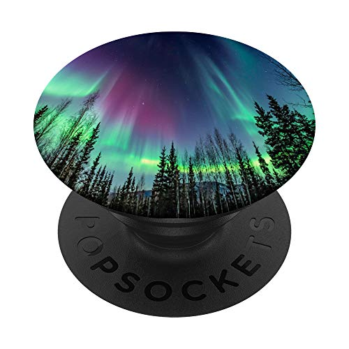 Northern Lights Aurora Borealis Green Purple Phone Stand Popsockets Swappable Popgrip #TOP12