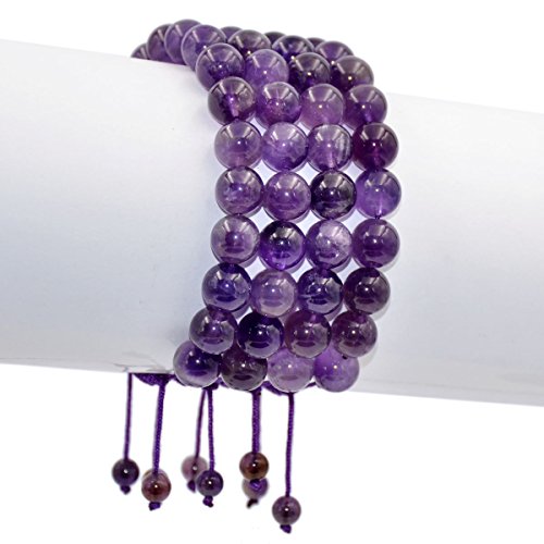 Image of AD Beads Natural 10mm Gemstone Bracelets Healing Power Crystal Macrame Adjustable 7-9 Inch