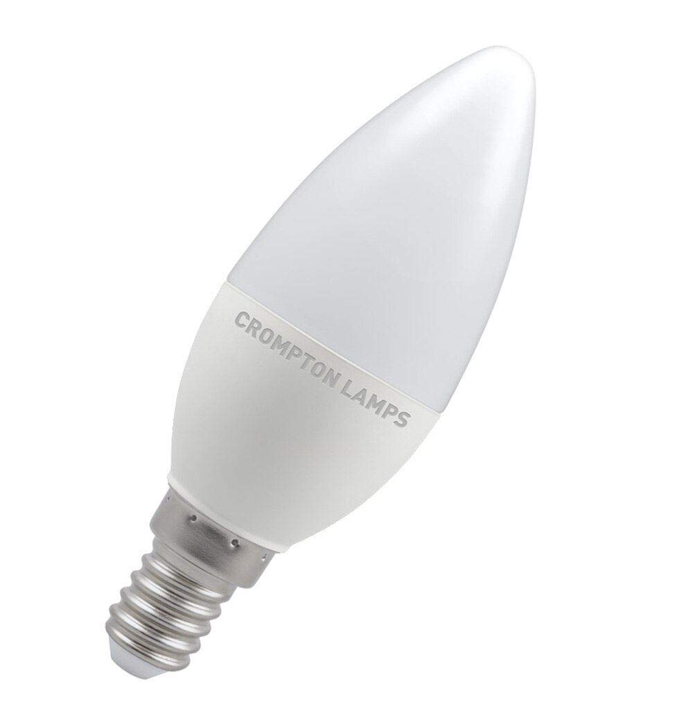 5 x LED Candle SES Daylight 4.8 Watt E14 Crompton 470lm 4.8 = 40 Watt 11380