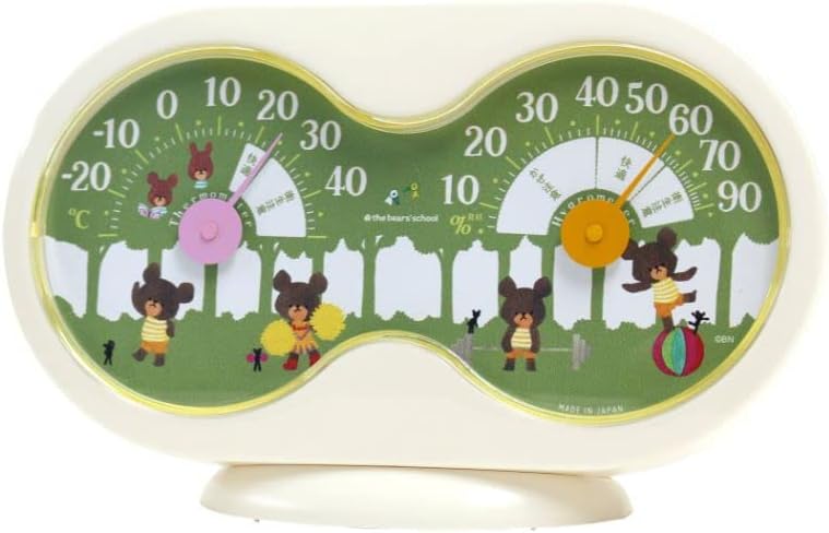Weather Meter Bear School Temperature Hygrometer (Oval Double Line)