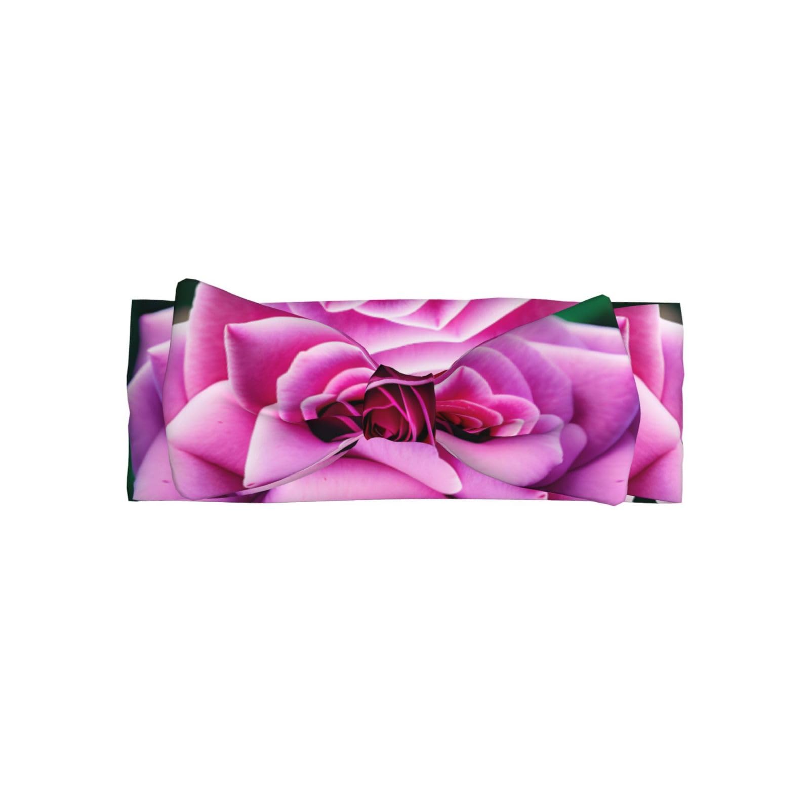 Soft Bows - Purple Rose Flower Print Baby Bow Headband, Cute Hair Accessories for Newborns, Infants, Toddlers