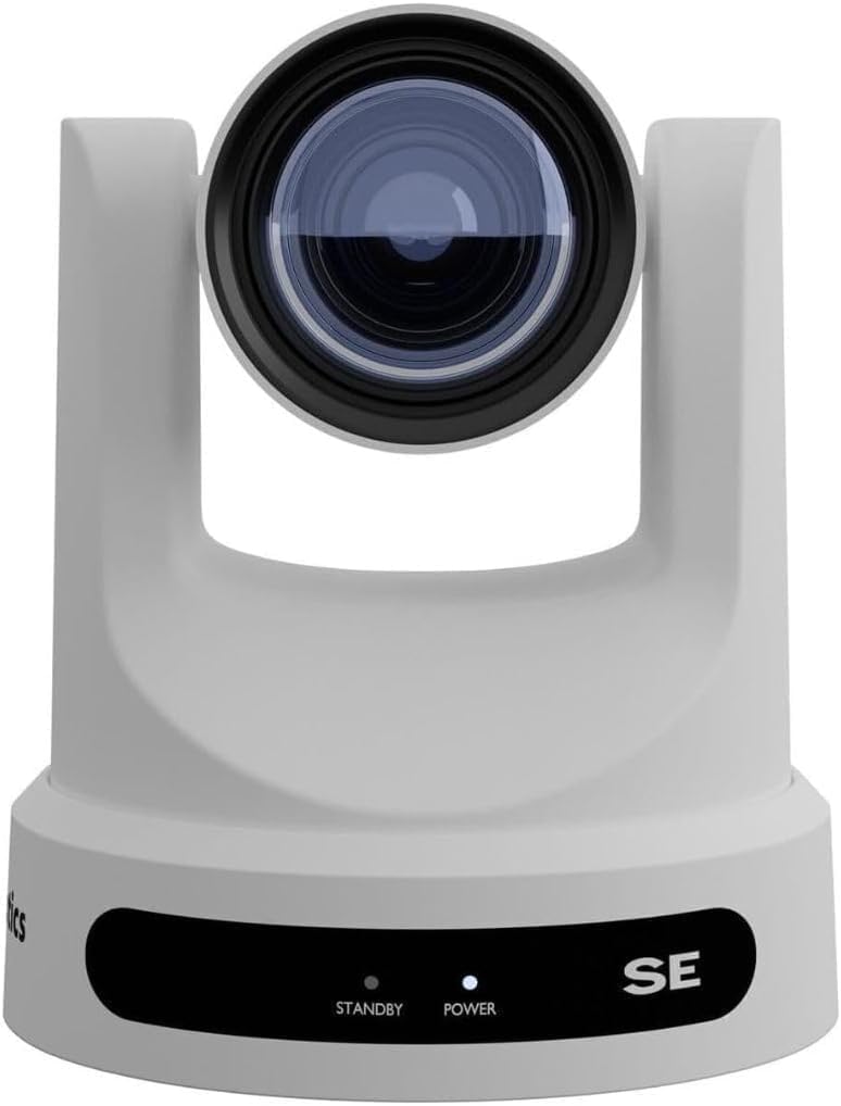 Move SE 30x 1080p Full HD Advanced PTZ Auto-Tracking Pan Tilt Zoom Camera for Live Streaming and Video Production (White)