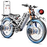 ⚙️♚【25 Eahora Romeo Pro Ⅱ Upgrade】The Romeo Pro Ⅱ 4000W dual motor system delivers unmatched acceleration and 120*2 N.m torque, making it the ultimate electric bike for adults who crave power. Conquer 50° inclines effortlessly and experience thrillin...