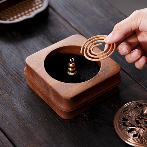 Incienso de sándalo en quemador de nogal un regalo zen de estilo antiguo 6