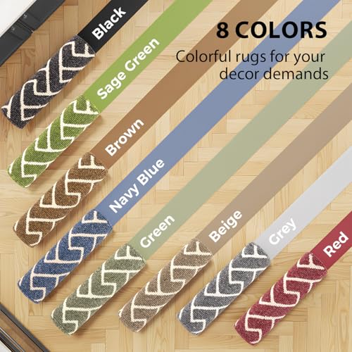 Image of hicorfe Indoor Door Mat,Set of 2 Non Slip Welcome Mats for Floor,Comfort Washabe Carpet for Hallways Entryway Laundry Room(20 inchx32 inch+20 inchx59 inch,Dark Grey)