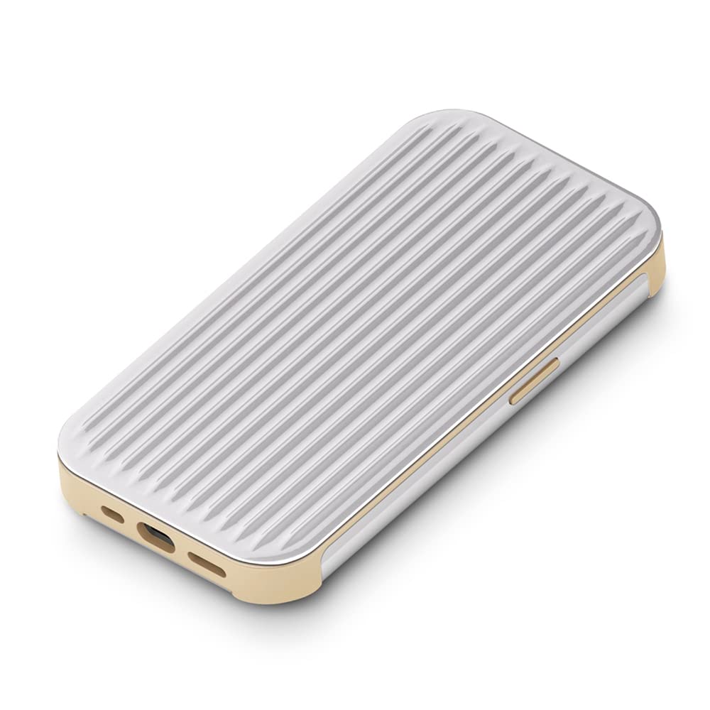 Premium Style iPhone14Pro 用 ハイブリッドフリップケース [シルバー] PG-22QHF02SV