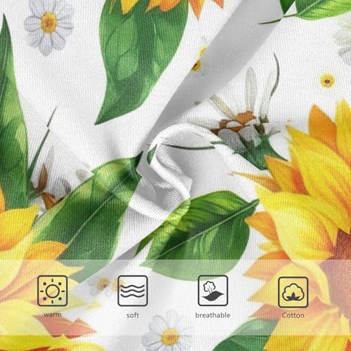 Funny Toddler Girls Underwear 2t Cotton Cute Panties Girl Watercolor Style Sunflowers Briefs Girls Undies3