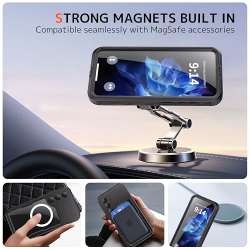 Coque Samsung S25 étanche MagSafe antichoc intégrale robuste noire