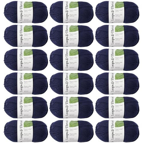 Loops & Threads Impeccable Solid Yarn, 18 Pack