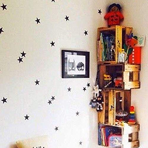 110Piezas Estrellas Vinilo Decorativo Pared Negro miniatura 3