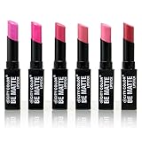 6PC City Color Matte Lipstick Perfect shades of Pink set of 6 color #L0021E