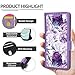Kinetijy Case Compatible for Mobicel Ix Plus Phone Case Flip Cover [with Tempered Glass Screen Protector][RFID Blocking][Luminous Effect] LPT-ZSH