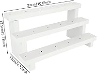 Vista 2 de CertBuy 2 soportes de madera para tartas de 3 niveles y 17 agujeros, soporte de exhibición para tartas de 0.16 pulgadas, soporte de exhibición