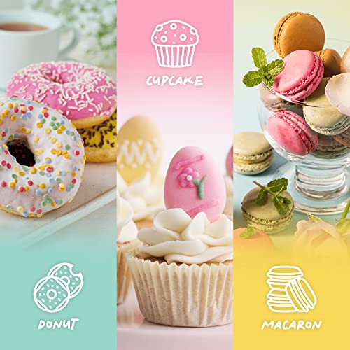 Loopic 40Pcs 4X4X2.5Inch Smiley Bakery Boxes With Window, Pastry Boxes, Baking Boxes, Takeout Container For Cupcakes, Donuts, Cookies, Chocolate Strawberries, Muffins, Candy, Pie (Yellow) #TOP4