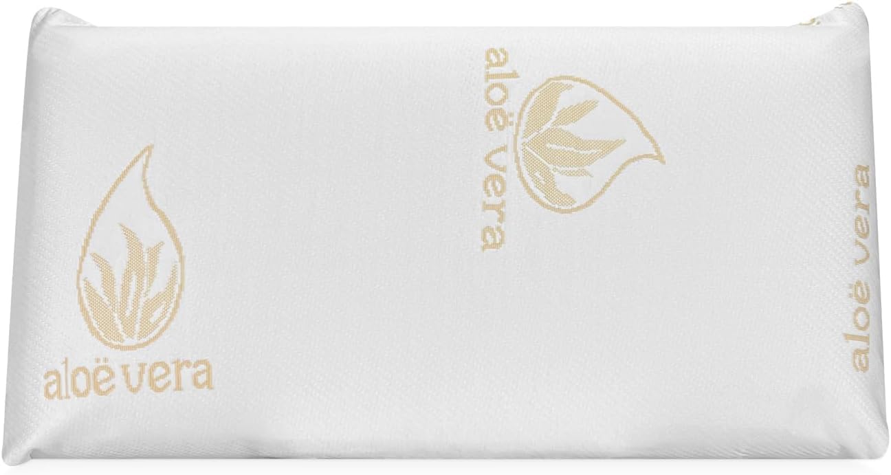 DUÉRMETE ONLINE - Almohada Viscoelástica Modelo ViscoAloe | Máximo Confort y Excelente Adaptabilidad con Propiedades Antiestrés | 75 x 40 cm
