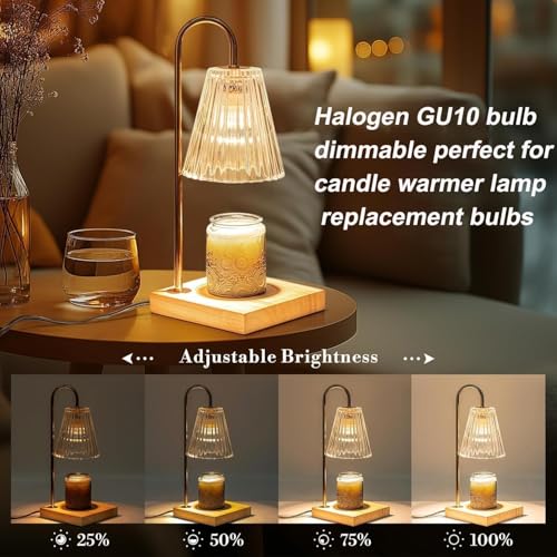 Image of Vinaco GU10 Bulb, 6 Pack Halogen 120V 35W, Dimmable, MR16 GU10 Light Bulb with Long Lasting Lifespan, gu10+c for Track&Recessed Lighting, Gu10 Base Bulb, 35W MR16 /FL /GU10, Warm White