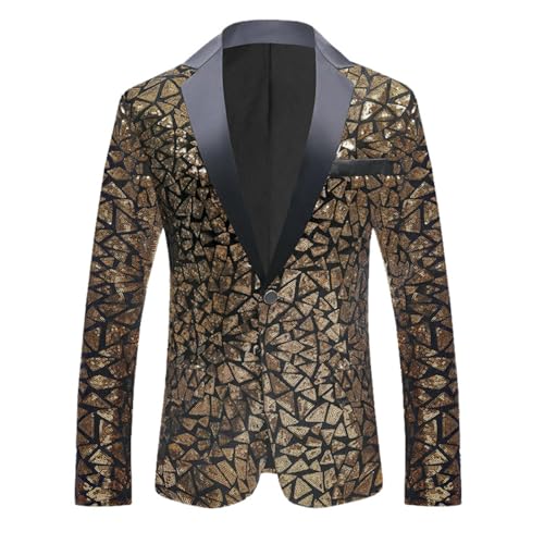Veste de scène à paillettes homme costume de cabaret et magicien